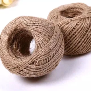 Tali Rami Goni Roll 50 Meter 3 Ply 3mm 50 M Dan 2 Ply 2 mm 50 m Bahan Craft Souvenir Hampers Undangan Hang Tag Murah DIY Penggaruk Kuku Kucing