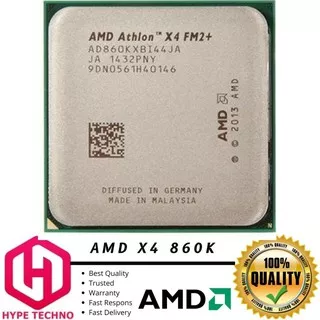 AMD Athlon X4 860K -  3.7GHz up to 4.0GHz (FM2+) 4 Cores 4 Threads - TDP 95W . Processor komputer PC Desktop Best Quality