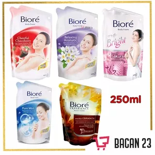 Biore Body Foam Refill ( 250 ml ) ( Pure Mild - Relax Aroma )/ Sabun Mandi Cair/ Bacan 23 - Bacan23