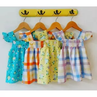 Dress Bayi/Baby Dress Katun Alice Size 0-18 Bulan