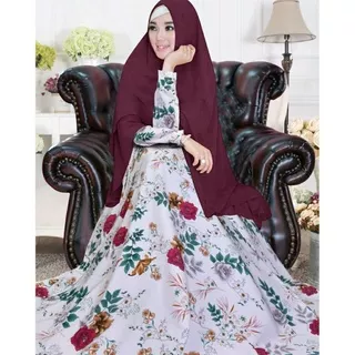 Pakaian Wanita Muslimah Terbaru Dan Terlaris Syari Monalisa Original Motif Bunga Gamis Busui Syari Mawar
