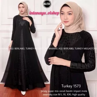 MEGA STORE Gamis Turki Abaya Hitam Terbaru Turkey 1573