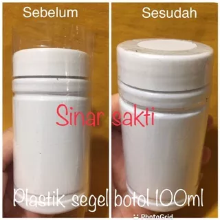 plastik segel full botol kapsul 100ml/segel plastik 100ml plastik segel full 100ml