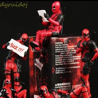 DYRUIDOJ Personality Car Interior Decoration Anime Car Goods Interior Accessories Sitting Action Figure Mini Figures Model Ornaments Marvel DeadPool Action Toys Doll