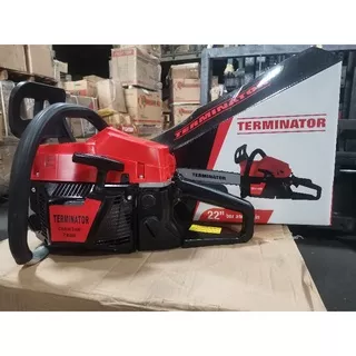Gergaji Mesin Chainsaw Terminator Bar Laser 22Inch / Pemotong Kayu / Chainsaw 22inch 5800cc