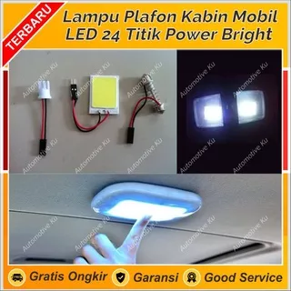 LAMPU LED PLAFON KABIN MOBIL + SOKET T10 & KAPSUL FESTON 24 TITIK PLASMA COB SUPER BRIGHT HEMAT DAYA UNIVERSAL: AVANZA XENIA JAZZ BRIO MOBILIO AGYA CAYLA KIJANG INNOVA VIOS ERTIGA BR-V HR-V CR-V PAJERO FORTUNER VELLFIRE ALPHARD DLL