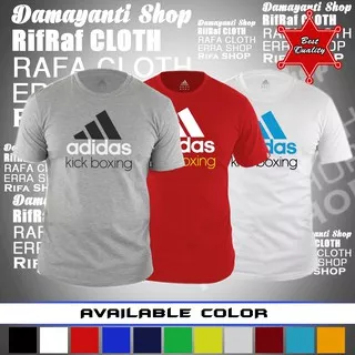 kaos t-shirt adidas kick boxing.baju custom ready bigsize