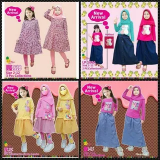 lp 129C/LP 151B/LP 106A/LP 141F setelan muslim anak perempuan/LITTLE PINEAPPLE