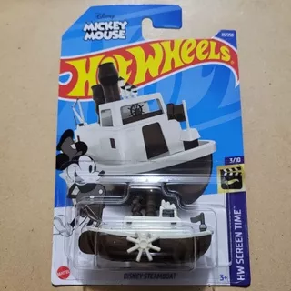 HOT WHEELS DISNEY STEAMBOAT / HW SCREEN TIME [ BROWN WHITE NEW ]