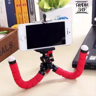 Mini Tripod Spider Spiderman Flexibel Camera Universal With Free Holder U for Handphone HP