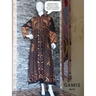 GAMIS BATIK RESLETING DEPAN, GAMIS BATIK RESLETING, GAMIS BATIK,GAMIS BATIK SOGAN,GAMIS BATIK ELEGAN