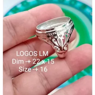 Emban batu akik alpaka-cincin titanium pria wanita cauple-grosir ring perak monel size 16