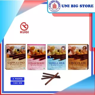 Kugi Wafer Sticks Chocolate Cappucino Strawberry Vanilla Milk 120 gr Coklat Astor Roll