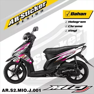 MIO J STICKER STRIPING MIO J - STIKER MOTOR YAMAHA MIO J LIST VARIASI HOLOGRAM S2-01 RACING