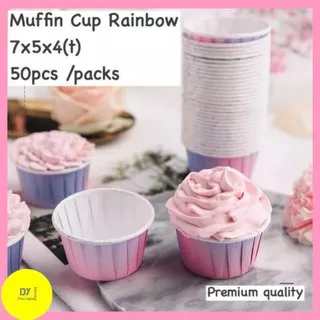 muffin case cupcake case rainbow 50pcs