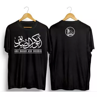 T-shirt Kaos Dakwah Islami Tulisan Arab Abu Bakar Ash Shiddiq