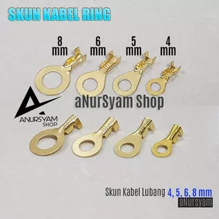 Cable Lug / Skun Kabel Ring 4, 5, 6, 8 mm Skun Ring O