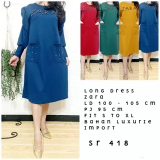 New Best Seller Long Dress ZARA Fit S to XL/ Free Masker