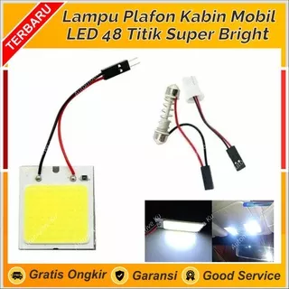 LAMPU LED PLAFON KABIN MOBIL + SOKET T10 & KAPSUL FESTON 48 TITIK PLASMA COB SUPER BRIGHT HEMAT DAYA UNIVERSAL: AVANZA XENIA JAZZ BRIO MOBILIO AGYA CAYLA KIJANG INNOVA VIOS ERTIGA BR-V HR-V CR-V PAJERO FORTUNER VELLFIRE ALPHARD DLL