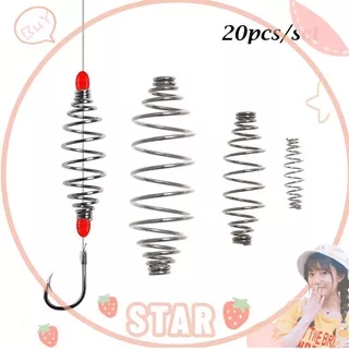 STAR 20pcs Hot Fishing Spring Feeder Cage High quality Hair Rig Combi Rigs Floating Feeder Olive Explosion Carp New Style S M L Carp Fishing Tackle