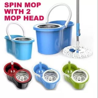 SMART SPINMOP ALAT PEL LANTAI PERAS OTOMATIS PRAKTIS GRATIS 2 KAIN PEL