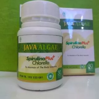 Suplemen Java Algae Spirulina Plus Chlorella suplemen daya tahan tubuh dan masker