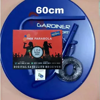 Antena Parabola 60cm Gardiner Lengkap Receiver Nex Parabola Merah Hd 100 Channel