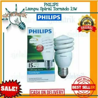 Lampu Philips Tornado 15 Watt Spiral 15 W Lampu Philip Tornado Spiral 15 Watt