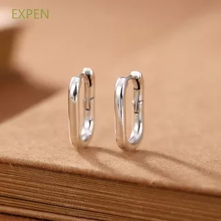 EXPEN Vintage Huggie Earrings Minimalist Ear Clips Hoop Earrings Geometry Circle Women Men U Shape Unisex Silver Plated Fashion Jewelry Gift/Multicolor