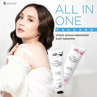 MS GLOW EASY WHITE BODY SERIES/PAKET PEMUTIH BADAN MS GLOW/ BODY LOTION MS GLOW/BODY SERUM MS GLOW