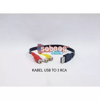 KABEL USB MALE TO 3 RCA FEMALE / CONVERTER USB TO RCA