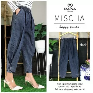 Mischa Baggy Pants Black & Blue Jeans Wash HQ Lp 65-100 Fit XL by Raina