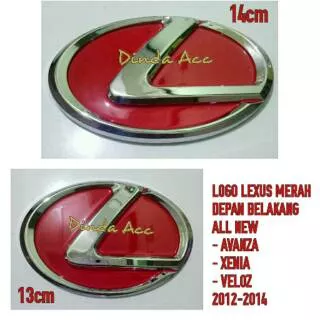 Emblem Logo Lexus Merah Depan Belakang All New Avanza-Xenia-Veloz 2012-2014