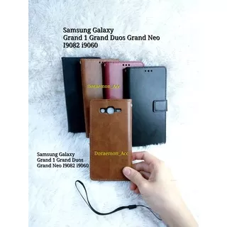 Leather Case Kulit Flip Cover Samsung Galaxy Grand 1 Grand Neo i9082 i9060 Grand Neo  Wallet Casing