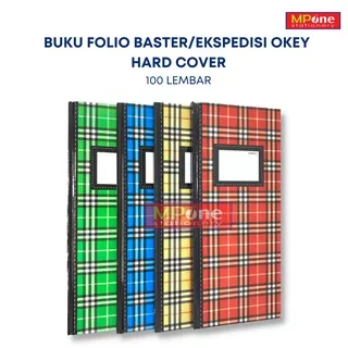 Buku Tulis Folio Baster / Ekspedisi Okey / Hard Cover 100 Lembar