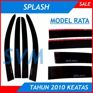 Talang Air Slim Suzuki Splash Model Rata Flat Bahan Acrylic 1 set 4 Pintu di lengkapi Doubletape 3M Untuk Tahun 2010 ke atas sebagai Pelindung Pintu Mobil dan aksesoris mobil