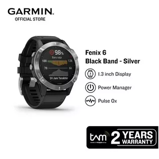 Garmin Fenix 6 Silver with Black Band