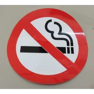 Stiker No Smoking Logo EHS Dilarang Merokok Kantor Masjid Rumah Wall Sticker