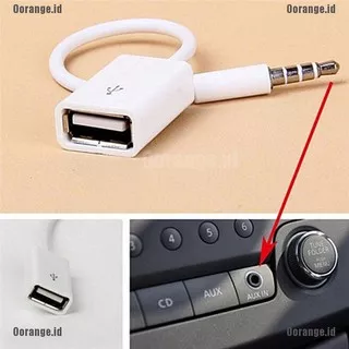 TV Male AUX Audio Plug Jack To USB 2.0 Female Converter Cable Cord Car MP3 ML