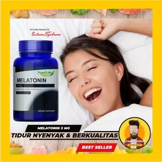 Melatonin 3 mg NUTRILABS USA - Solusi Tidur cepat, nyenyak dan berkualitas (Not Now Puritan Kirkland Blackmores)