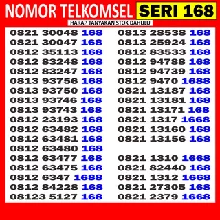 Nomor Cantik Simpati 168 1688 - Nomor Cantik Telkomsel 1688 ilufa - Kartu Perdana Simpati 4g Murah