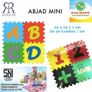 Karpet Puzzle Evamats Unimats ANGKA ABJAD MINI/ Mainan Edukasi Anak/ Dekorasi Kamar Anak