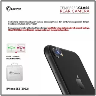 iPhone SE 2022 (SE3) 5G - Copper Tempered Glass Kamera Clear