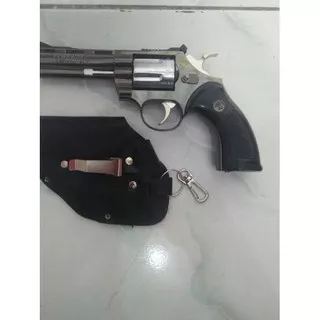 ? Korek Api Pistol Revolver Python Sedang Plus Sarung ?