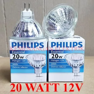 LAMPU PHILIPS HALOGEN 20W 12V MR16 KUNING DICHROIC 20 W 20WATT 12 VOLT