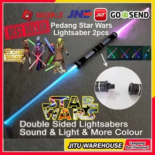 Pedang Star Wars Lightsaber RGB Bersuara 2pcs