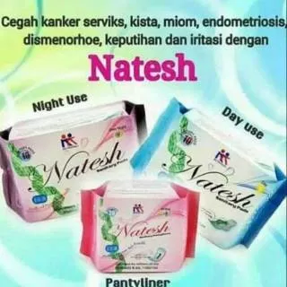 PANTYLINER NATESH / PEMBALUT HERBAL NATESH pantyliner pink ORIGINAL KK INDONESIA