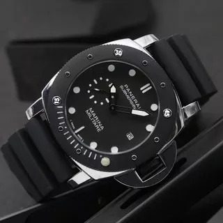 jam tangan pria P-rai model abadi sport tali rubber hitam mewah