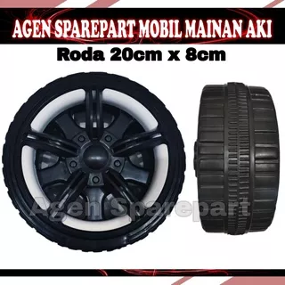 ?Ready?Ban Roda Mobil/Motor Mainan Aki Bahan Plastik Anak BMW/Pliko/ Ukuran Diameter 20cm x 8cm