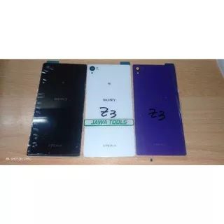 Backdoor backcover tutup baterai casing belakang set sony xperia z3 z3 big z3 5.2inchi d6603 d6653 d6633 d6683 so-01g l55 bcz3 include lem adhesive lem belakang original sesuai deskripsi